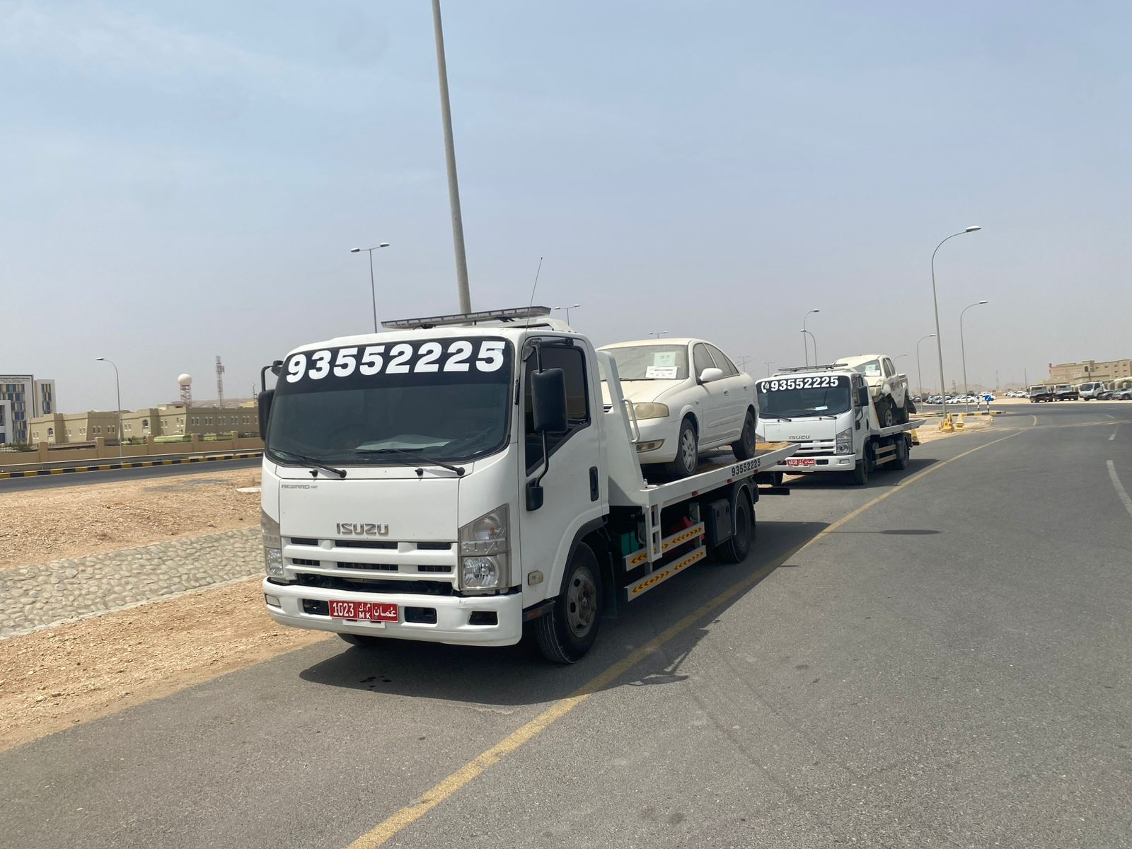 Vehicle transport on flatbed
